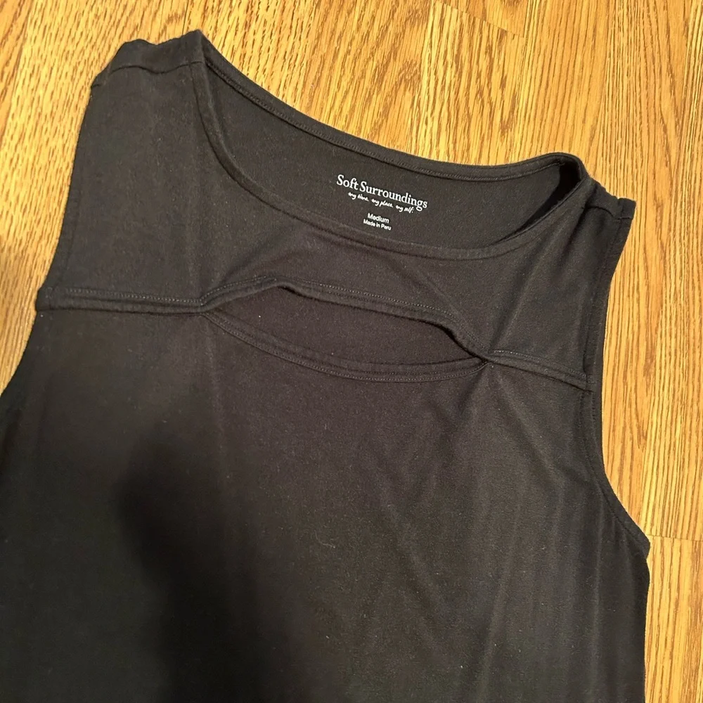 2 Soft Surroundings Sleeveless Tunic with cut out
One black and one white - Picture 3 of 8